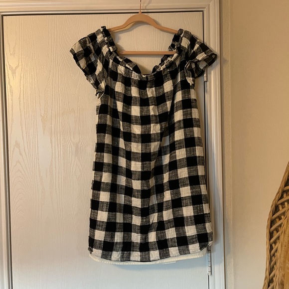 Corey Lynn Calter Off-Shoulder Gingham Dress - Picture 5 of 9